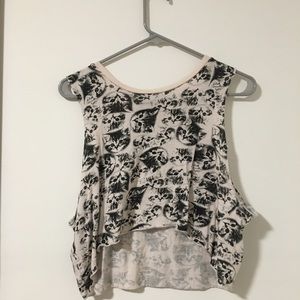 Forever 21 cropped cat shirt